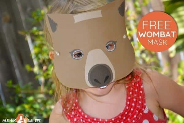 free wombat mask book week