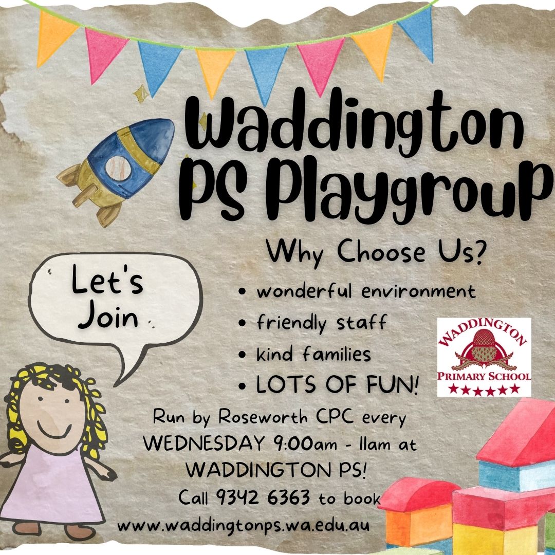Waddington PS Playgroup, May 26, 2023 Buggybuddys guide to Perth