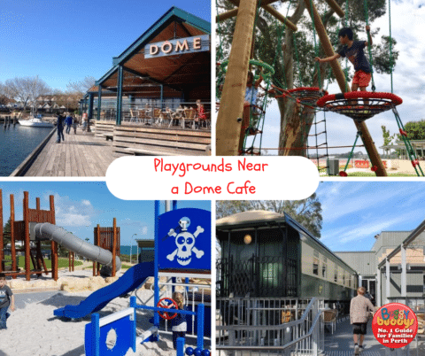 Dome cafes near playgrounds