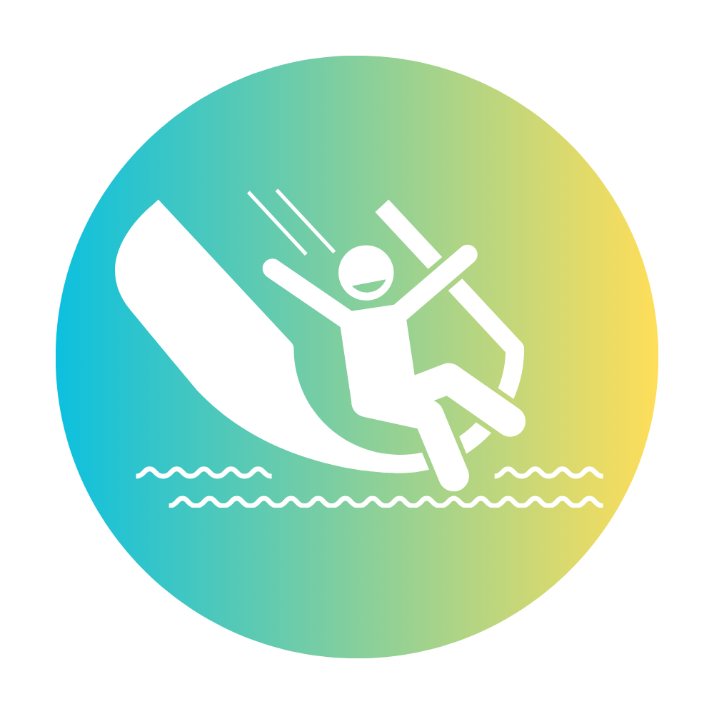 water slides.